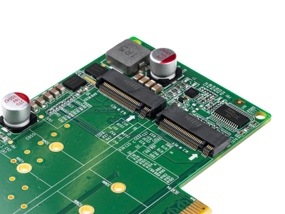 Переходник PCIe 4.0 x8, 2x M.2 (Low profile, NGFF 22110)