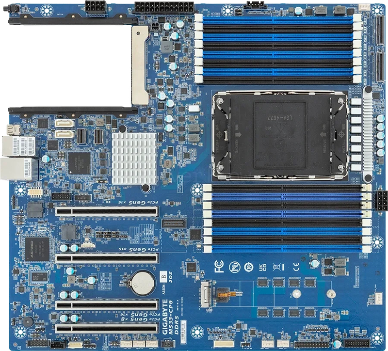 Материнская плата Gigabyte MS33-CP0 Rev 1.x/3.x (E-ATX, LGA4677, 16 DIMM)