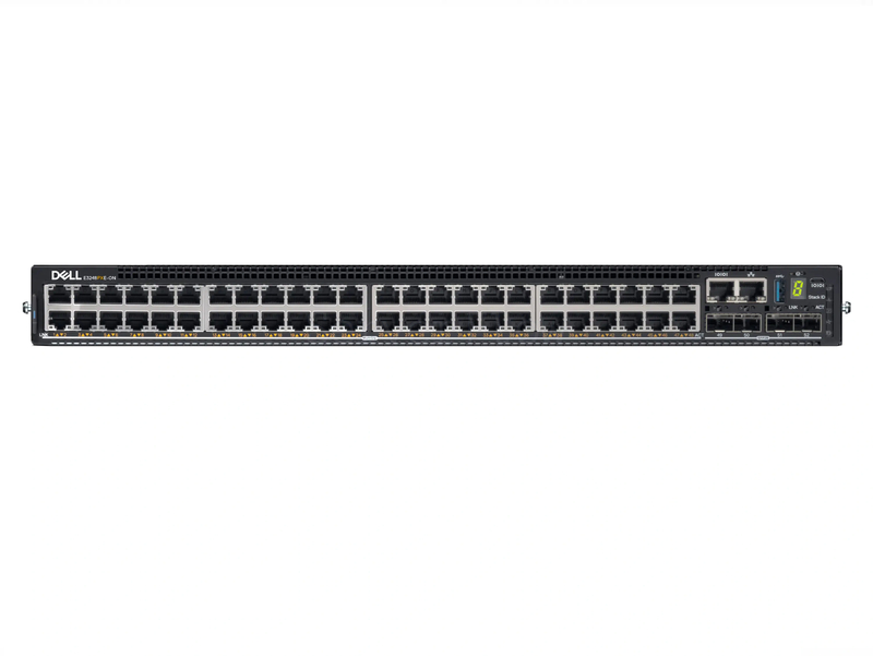 Коммутатор Dell PowerSwitch E3248PXE-ON IO/PS Airflow (48x RJ45 1/2.5/5/10 Гбит/с PoE++, 4x SFP28 25 Гбит/с, 2x QSFP28 100 Гбит/с)