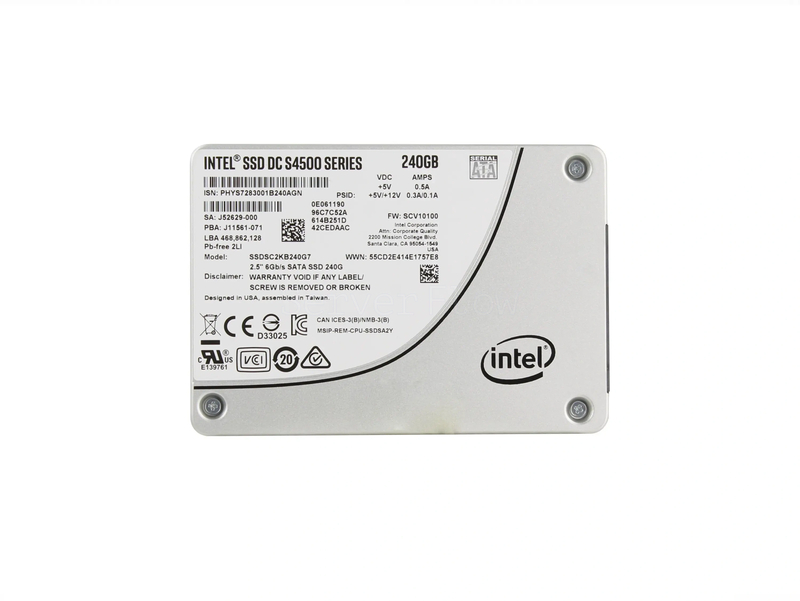 SSD-накопитель Intel DC S4500 240GB 2.5" SATA 6Gb/s [SSDSC2KB240G701]