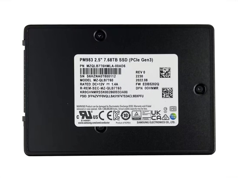 SSD-накопитель Samsung PM983 7.68TB 2.5" U.2 [MZQLB7T6HALA-00W07]
