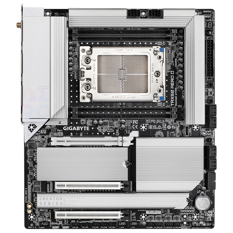 Материнская плата Gigabyte TRX50 AERO D Rev 1.2 (E-ATX, sTR5, 4 DIMM)