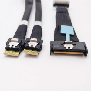 Кабель MCIO x8 74P (SFF-TA-1016) - 2x Slimline SAS SFF8654-4i 1м