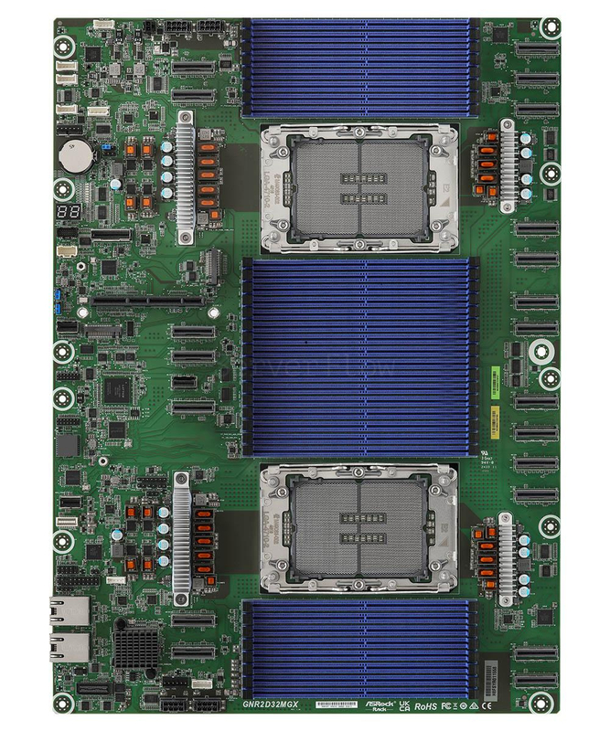 Материнская плата ASRock Rack GNR2D32MGX (MGX, 2x LGA4710, 32 DIMM)