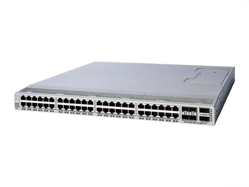 Коммутатор Cisco Nexus N9K-C9348GC-FX3 (48x RJ45 0.1/1 Гбит/с, 4x SFP28 25 Гбит/с, 2x QSFP28 100 Гбит/с) - PI