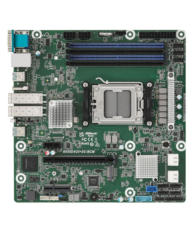Материнская плата ASRock Rack B650D4U3-2Q/BCM (Micro-ATX, AM5, 4 DIMM)