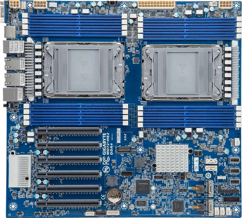 Материнская плата Gigabyte MD72-HB2 Rev 1.x (E-ATX, 2x LGA4189, 16 DIMM)
