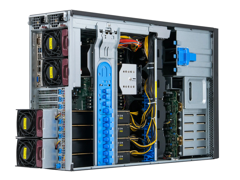 Supermicro 747BTQ-R2K04B (4× Instinct MI50 16GB, 2× Xeon E5 2697v4, RAM 256GB) 1