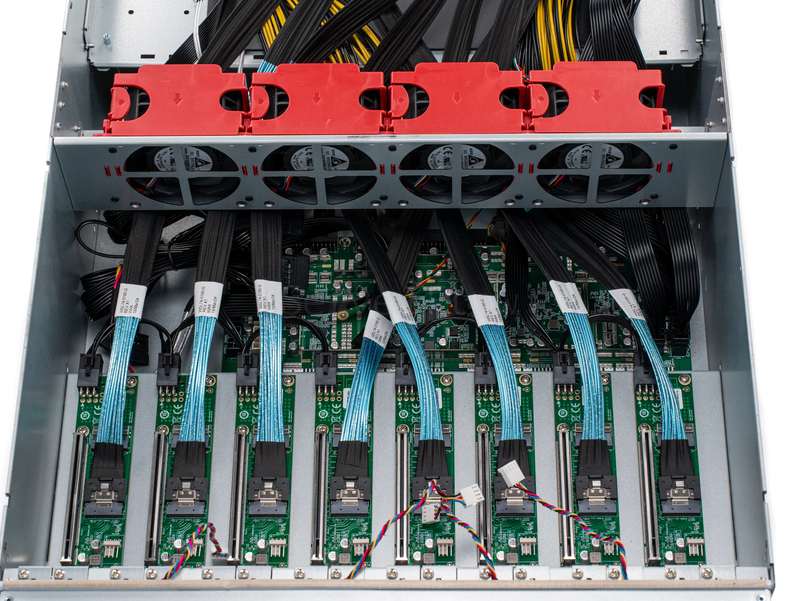 Серверное GPU шасси ALEO 8x GPU 4x 1600W (комп. кабелей 8PIN GPU) 8