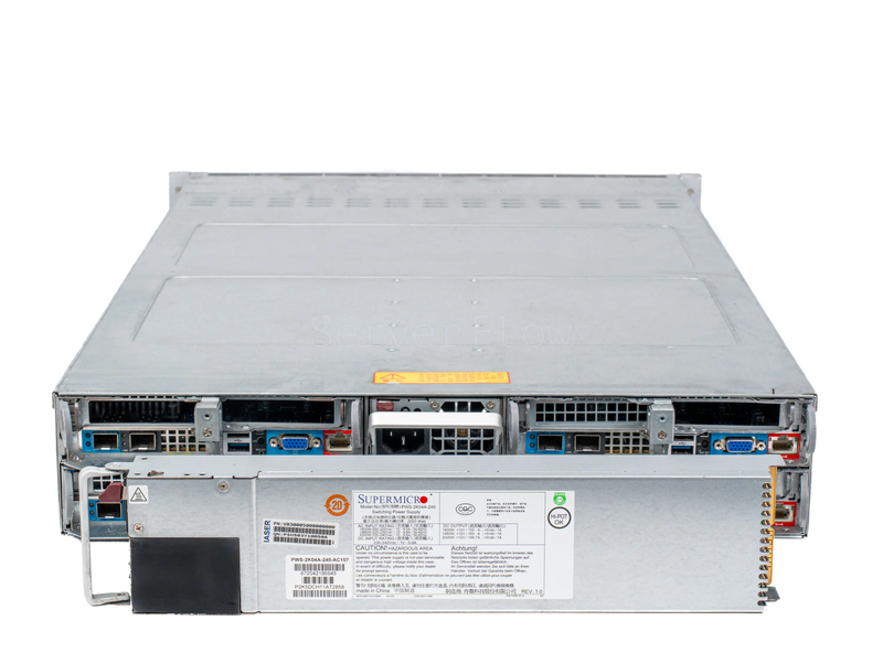 Блейд платформа Supermicro SuperServer 2028TP-HTR-SIOM 2U 24SFF (2x 2000W, 8x LGA2011-3) 2