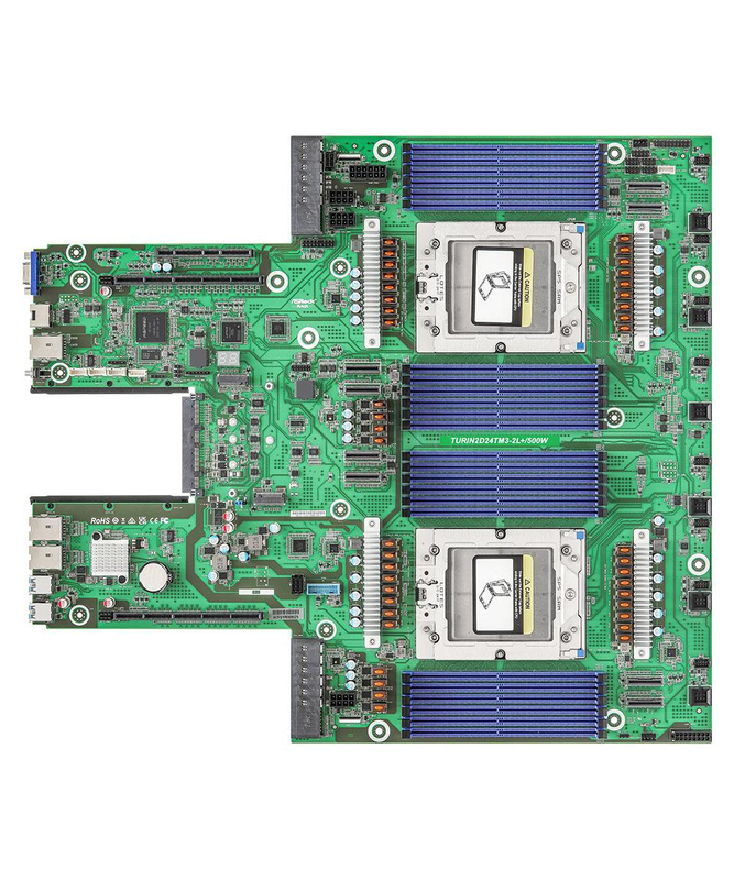 Материнская плата ASRock Rack TURIN2D24TM3-2L+/500W (Proprietary T-shape, 2x SP5, 24 DIMM)