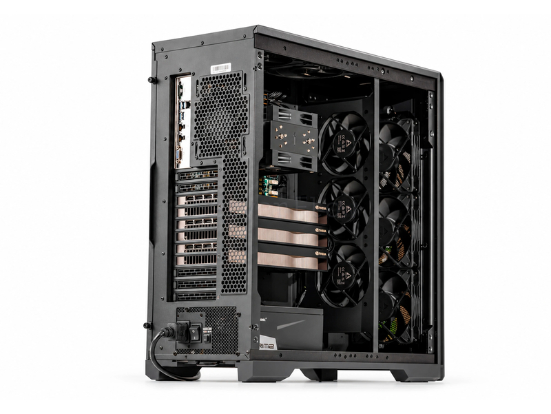 Phanteks Enthoo Pro 2 Server Edition  (3× RTX PRO 6000 Blackwell Max-Q 96GB, 1× EPYC 9354, RAM 192GB) 1