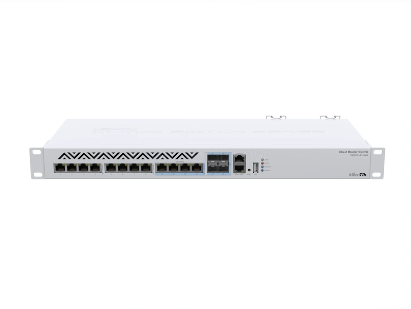 Коммутатор MikroTik CRS312-4C+8XG-RM (8x RJ45 10 Гбит/с, 4x Combo RJ45/SFP+ 10 Гбит/с)
