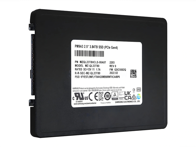 SSD-накопитель Samsung PM9A3 3.84TB 2.5" U.2 [MZQL23T8HCLS-00A07] 1