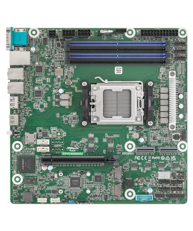 Материнская плата ASRock Rack EPYC4000D4U (Micro-ATX, AM5, 4 DIMM)