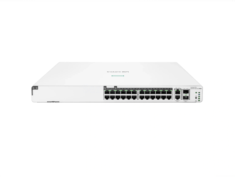Коммутатор HPE Networking Instant On 1960 24G PoE (26x RJ-45 1 Гбит/с, 2x SFP+ 10 Гбит/с) [JL807A]