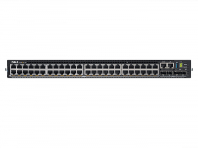 Коммутатор Dell PowerSwitch E3248PXE-ON IO/PS Airflow (48x RJ45 1/2.5/5/10 Гбит/с PoE++, 4x SFP28 25 Гбит/с, 2x QSFP28 100 Гбит/с)