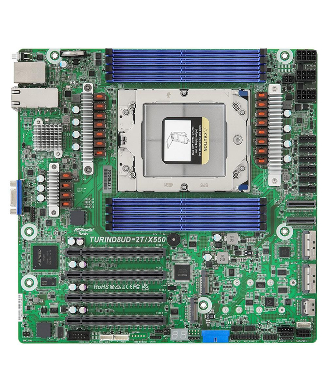 Материнская плата ASRock Rack TURIND8UD-2T/X550 (Deep Micro-ATX, SP5, 8 DIMM)