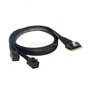 Кабель Slimline SAS SFF8654-8i - 2x SFF8643 (NVMe Connection) 0.5м