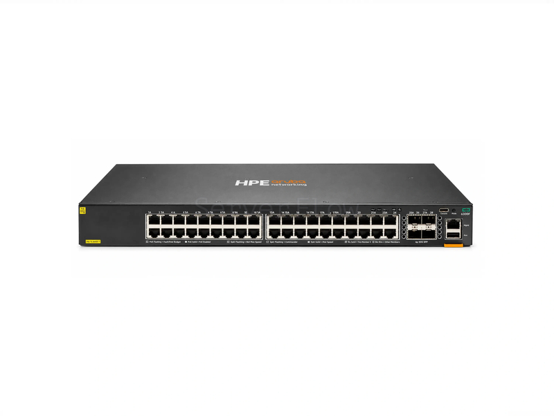 Коммутатор HPE Aruba CX 6300F 24G Class4 PoE 4SFP56 (24x RJ-45 1 Гбит/с, 4x SFP56 50 Гбит/с) [JL666A]