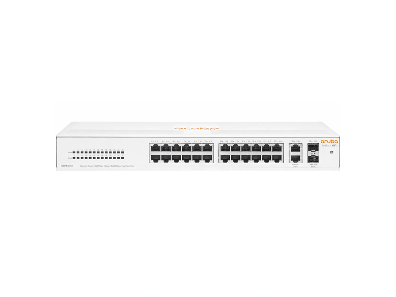 Коммутатор HPE Networking Instant On 1430 26G 2SFP (26x RJ-45 1 Гбит/с, 2x SFP 1 Гбит/с) [R8R50A]