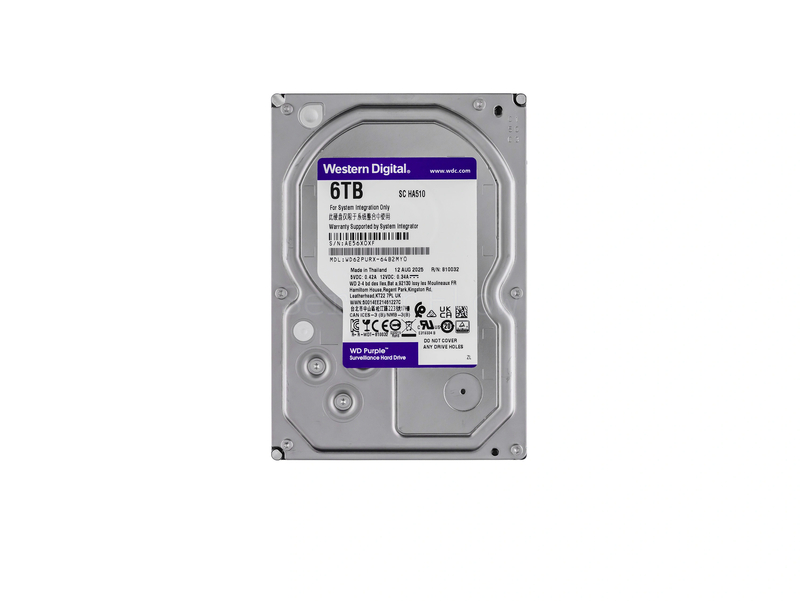 Жесткий диск WD Purple HA510 6TB 3.5" SATA 6Gb/s [WD62PURX-64B2MYO]