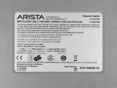 Коммутатор Arista DCS-7050QX-32-F (32x QSFP+ 40 Гбит/с)
