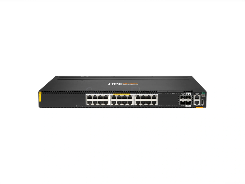 Коммутатор HPE Aruba CX 6300M 24SR5 Class6 PoE 4SFP56 TAA (24x RJ-45 5 Гбит/с, 4x SFP56 50 Гбит/с) [S0G05A]