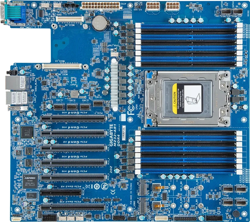 Материнская плата Gigabyte MZ32-AR1 Rev 3.0 (E-ATX, SP3, 16 DIMM)