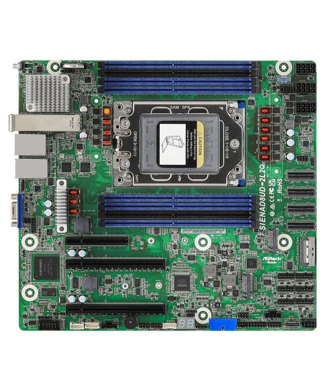 Материнская плата ASRock Rack SIENAD8UD-2L2Q (Deep Micro-ATX, SP6, 8 DIMM)