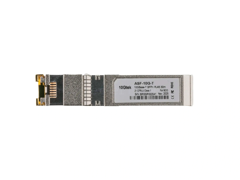 Переходной модуль 1SFPcom SFP+ to RJ45 (10GBase-T, 30m) [ASF-10G-T]