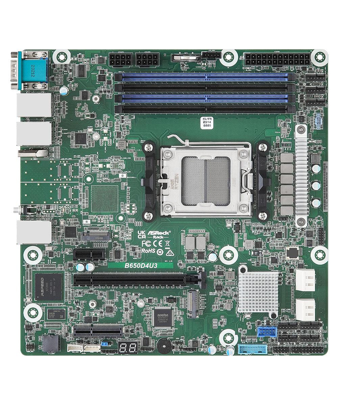 Материнская плата ASRock Rack B650D4U3 (Micro-ATX, AM5, 4 DIMM)