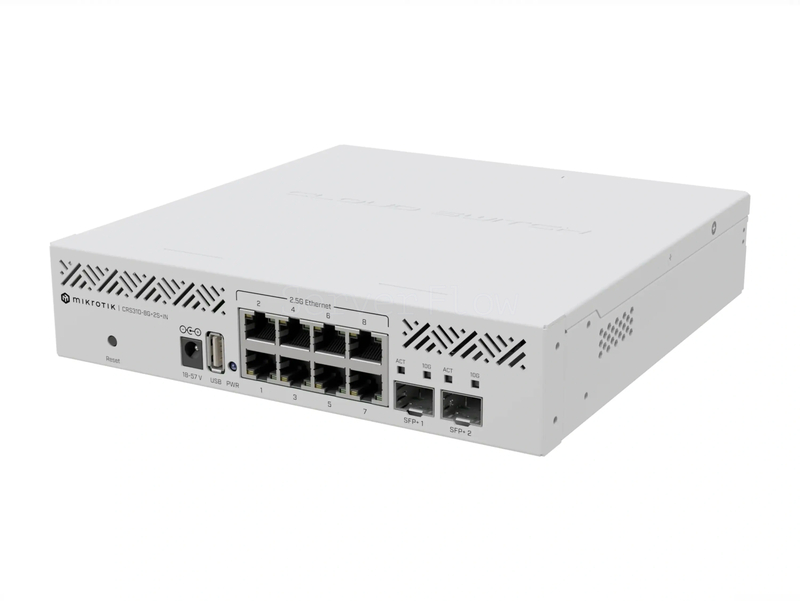 Коммутатор MikroTik CRS310-8G+2S+IN (8x RJ45 2.5 Гбит/с, 2x SFP+ 10 Гбит/с) 2