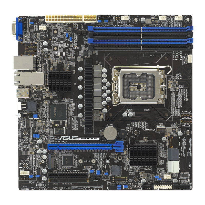 Материнская плата ASUS P13R-M/10G-2T (Mirco-ATX, LGA1700, 4 DIMM)