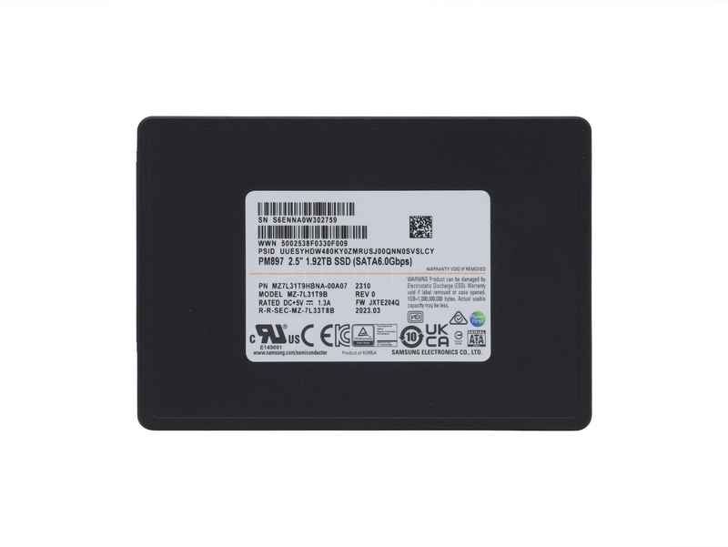 SSD-накопитель Samsung PM897 1.92TB 2.5" SATA 6Gb/s [MZ7L31T9HBNA-00B7C]