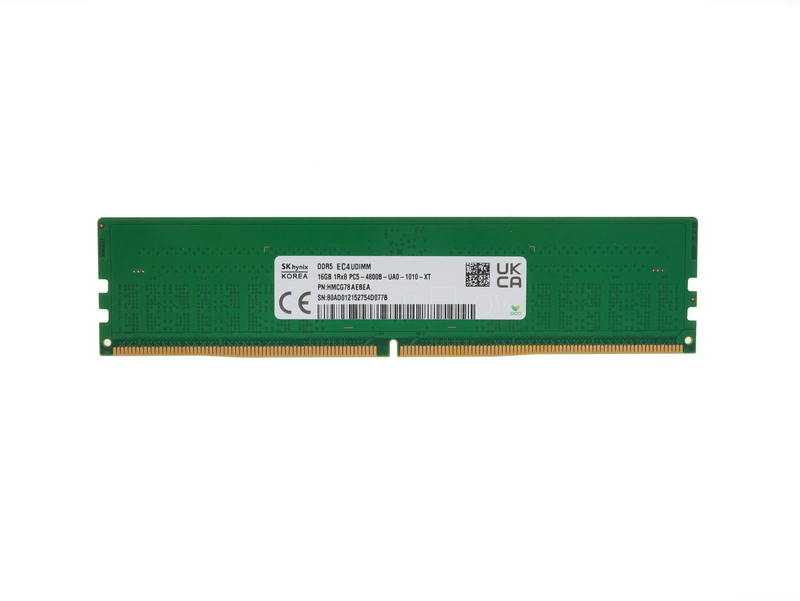 Оперативная память 16GB DDR5 ECC UDIMM SK Hynix 4800Mhz 1Rx8 [HMCG78AEBEA]