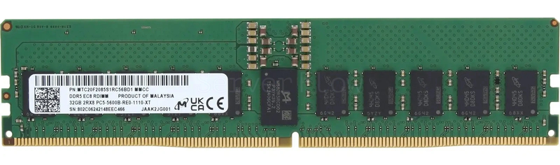 Оперативная память 32GB DDR5 ECC REG Micron 5600Mhz 2Rx8 [MTC20F2085S1RC56BD1]