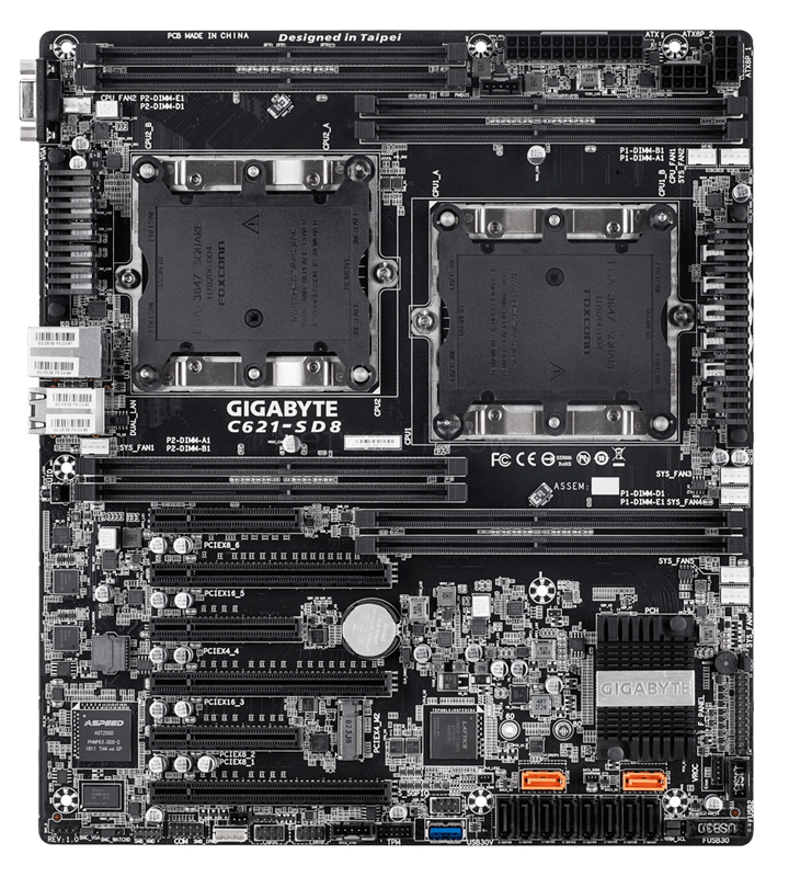 Материнская плата GIGABYTE C621-SD8 (CEB, 2x LGA3647, 8 DIMM)