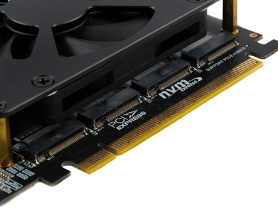 Переходник PCIe 4.0 x16, 4x M.2 (Full profile, NGFF 2280)