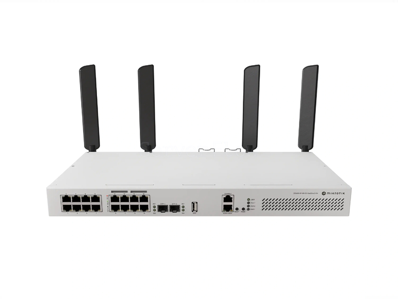 Коммутатор MikroTik CRS418-8P-8G-2S+5axQ2axQ-RM (17x RJ45 1 Гбит/с, 2x SFP+ 10 Гбит/с)