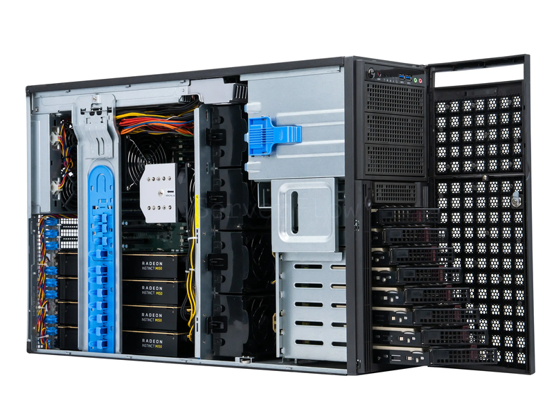 Supermicro 747BTQ-R2K04B (4× Instinct MI50 16GB, 2× Xeon E5 2697v4, RAM 256GB)