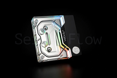 Водоблок EK-Quantum Velocity² D-RGB - 1700 Nickel + Plexi (LGA1700, 1U) [383110985766]