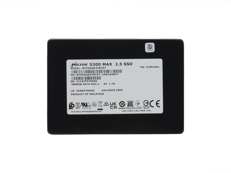 SSD-накопитель Micron 5300 MAX 3.84TB 2.5" SATA 6Gb/s [MTFDDAK3T8TDT]