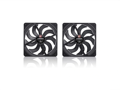 Комплект вентиляторов Noctua NF-A14x25 G2 PWM Sx2-PP chromax.black 140mm