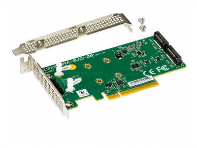 Переходник Supermicro AOC-SLG5-2M2 (PCIe 5.0 x8, 2x M.2 NVMe, Low profile)