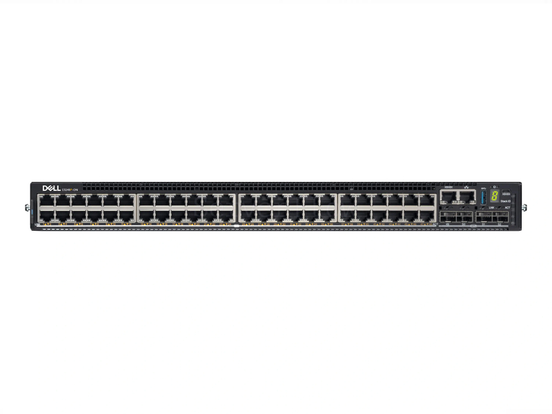 Коммутатор Dell PowerSwitch E3248P-ON IO/PS Airflow (48x RJ45 1 Гбит/с PoE+, 4x SFP+ 10 Гбит/с, 2x QSFP28 100 Гбит/с)
