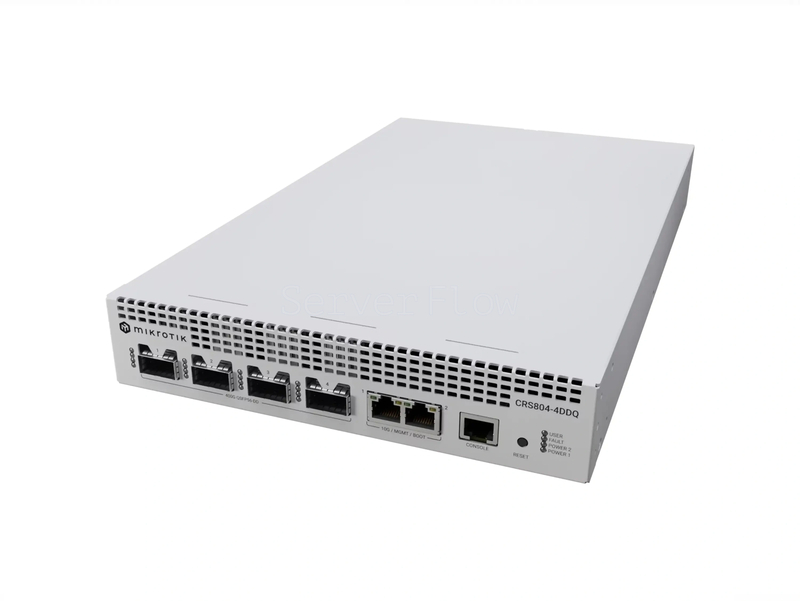 Коммутатор MikroTik CRS804 DDQ (2x RJ45 10 Гбит/с, 4x QSFP56-DD 400 Гбит/с) 1