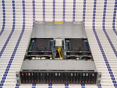 Блейд платформа Supermicro SuperServer 2028TP-HTR-SIOM 2U 24SFF (2x 2000W, 8x LGA2011-3)