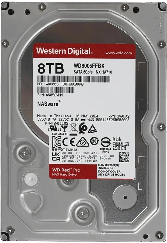 Жесткий диск WD Red Pro 8TB 3.5" SATA 6GB/s [WD8005FFBX]