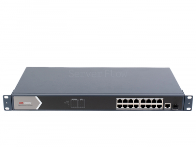 Коммутатор Hikvision DS-3E0518P-E (16x 1 Гбит/с PoE, 1x RJ45/SFP 1 Гбит/с)
